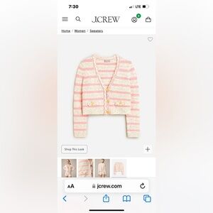 Space-dyed sweater lady jacket from j crew! Size L NWT
